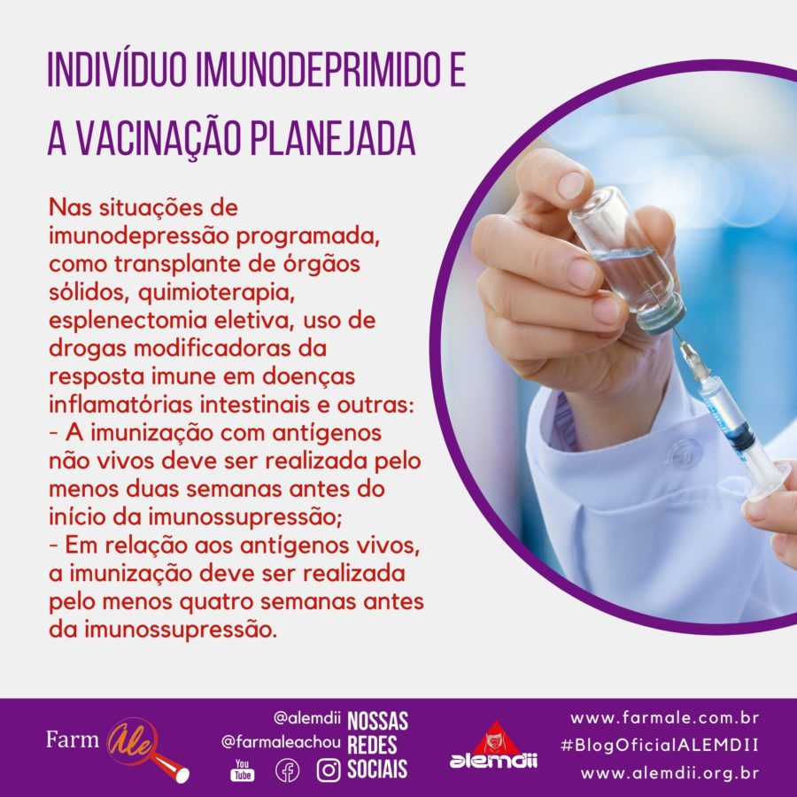 Indivíduo imunodeprimido e a vacinação planejada